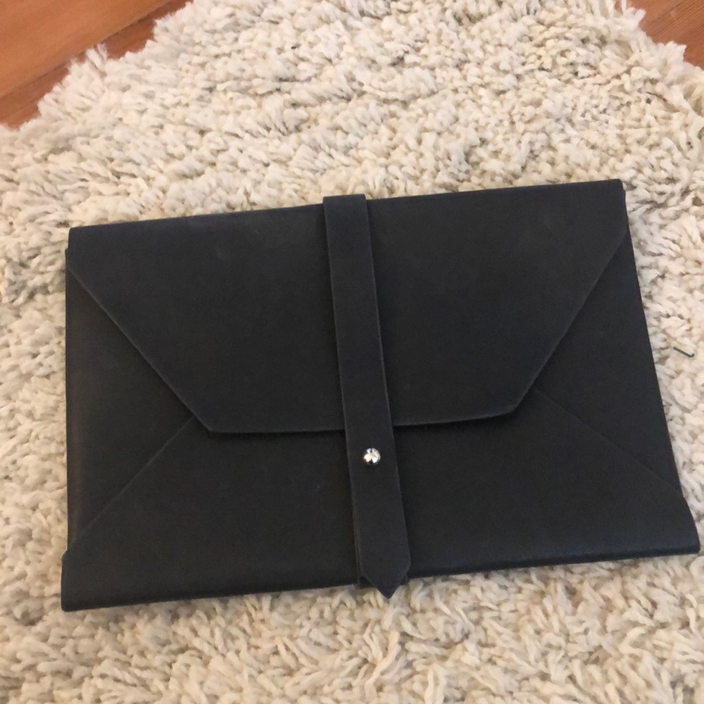Black envelope clutch